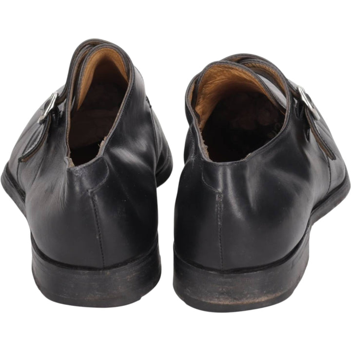 BOWEN Monk Strap Shoes, Made in England, Size 10 Men's 28.5cm genuine leather black type Vintage Second Hand