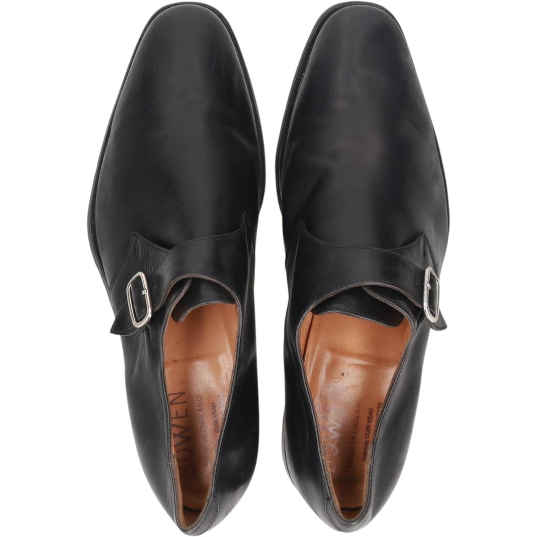 BOWEN Monk Strap Shoes, Made in England, Size 10 Men's 28.5cm genuine leather black type Vintage Second Hand