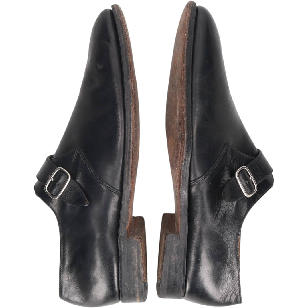 BOWEN Monk Strap Shoes, Made in England, Size 10 Men's 28.5cm genuine leather black type Vintage Second Hand