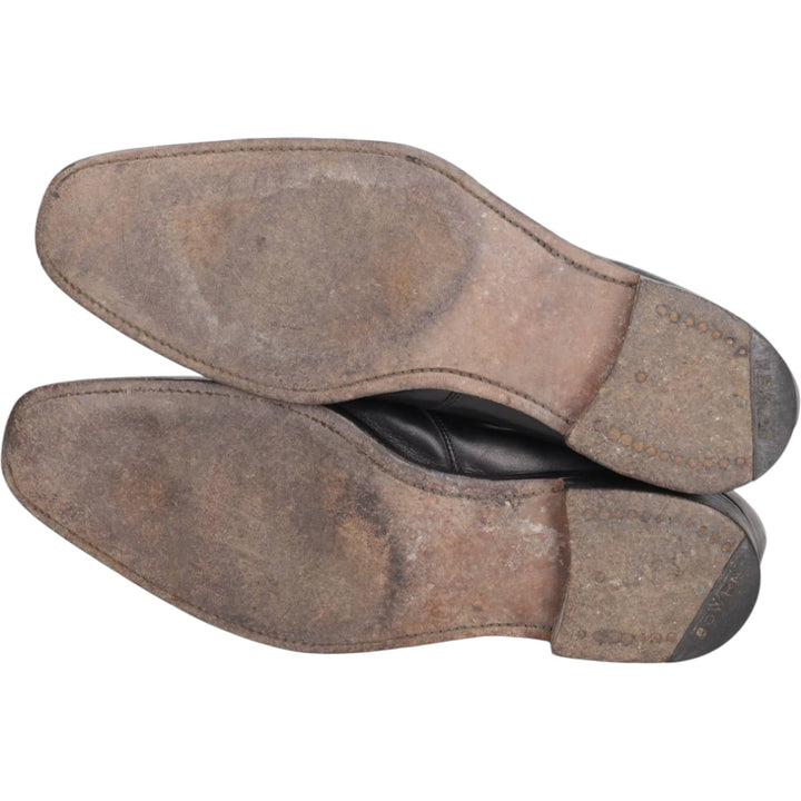 BOWEN Monk Strap Shoes, Made in England, Size 10 Men's 28.5cm genuine leather black type Vintage Second Hand