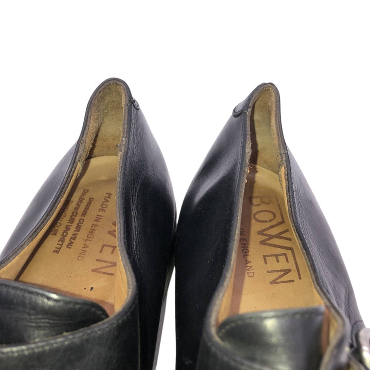 BOWEN Monk Strap Shoes, Made in England, Size 10 Men's 28.5cm genuine leather black type Vintage Second Hand