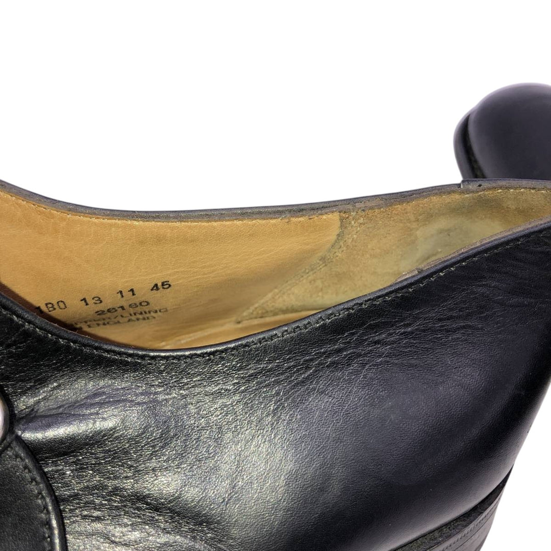 BOWEN Monk Strap Shoes, Made in England, Size 10 Men's 28.5cm genuine leather black type Vintage Second Hand