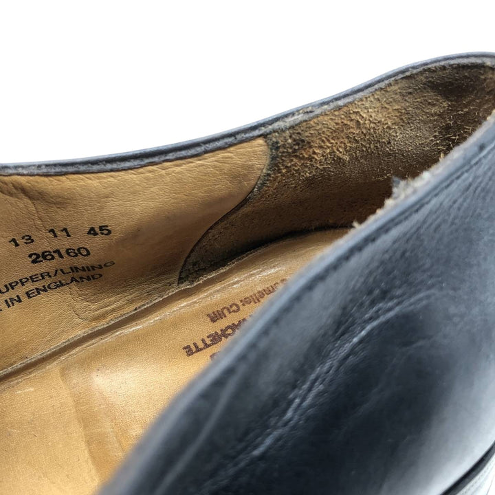 BOWEN Monk Strap Shoes, Made in England, Size 10 Men's 28.5cm genuine leather black type Vintage Second Hand