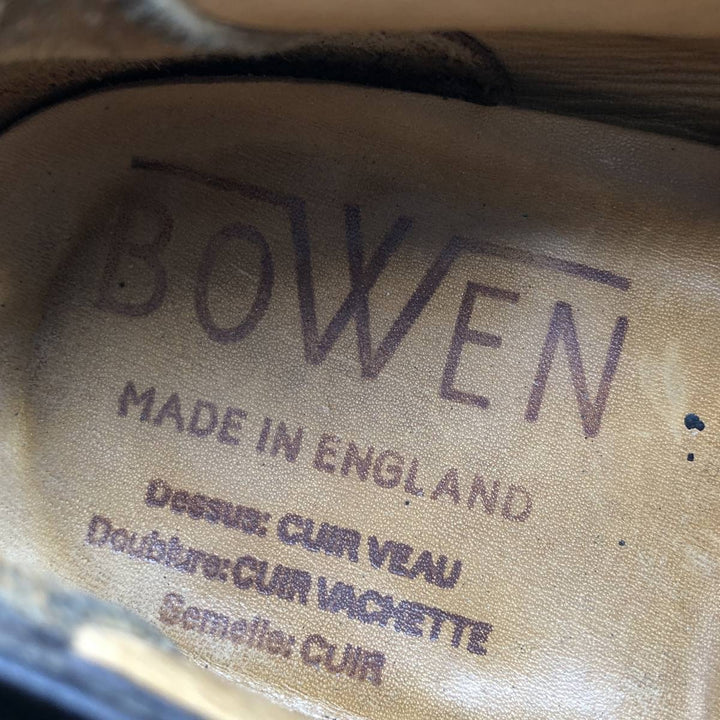 BOWEN Monk Strap Shoes, Made in England, Size 10 Men's 28.5cm genuine leather black type Vintage Second Hand