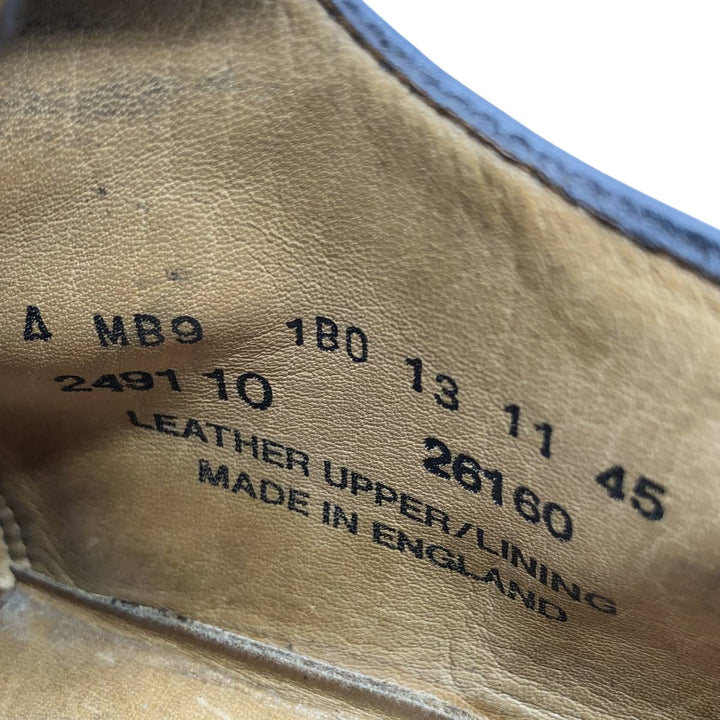 BOWEN Monk Strap Shoes, Made in England, Size 10 Men's 28.5cm genuine leather black type Vintage Second Hand