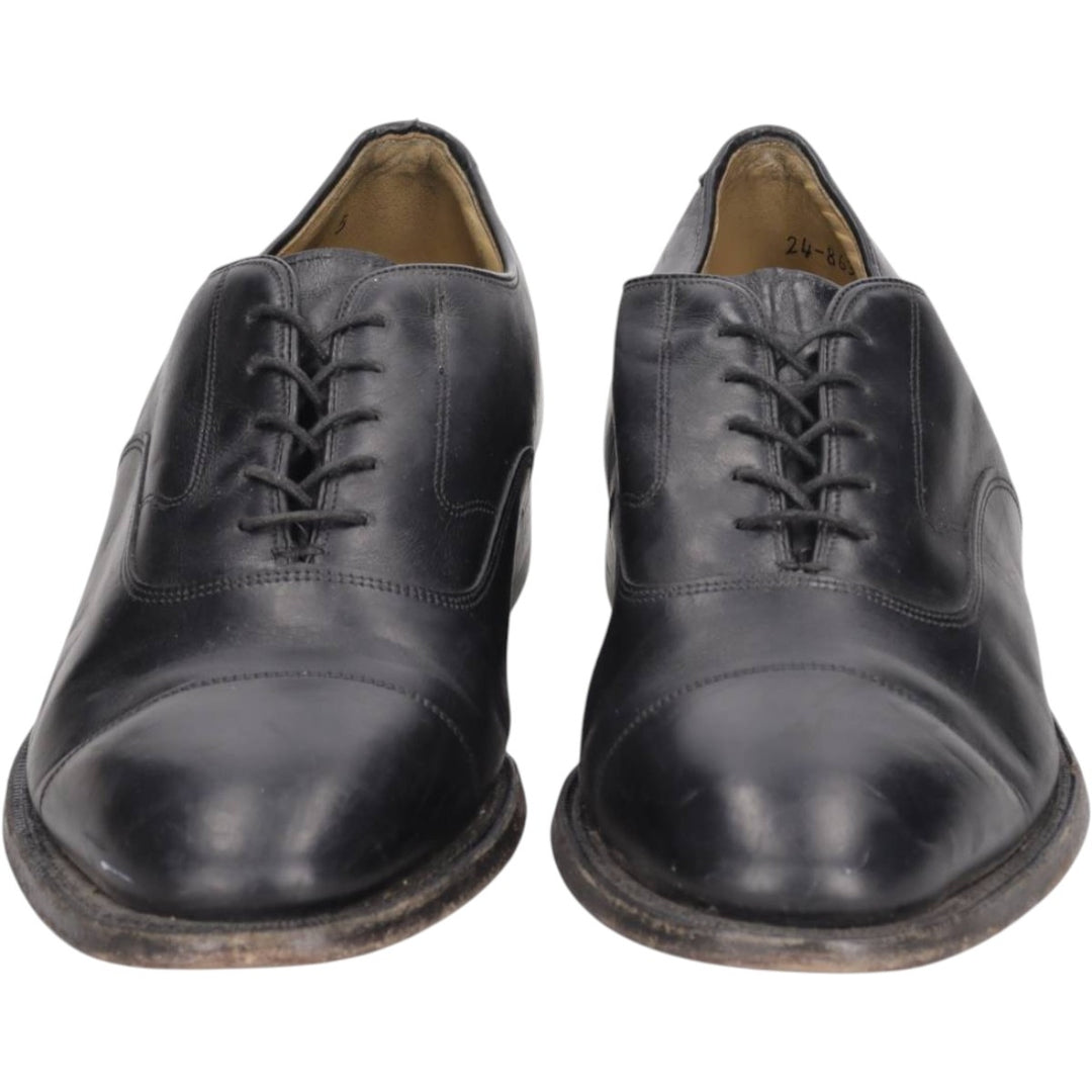 Johnston & Murphy Aristocraft Straight Tip Shoes, Made in USA, Size 8 1/2D Men's 26.5cm genuine leather black type Vintage Second Hand