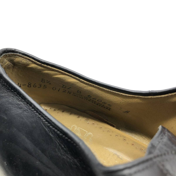 Johnston & Murphy Aristocraft Straight Tip Shoes, Made in USA, Size 8 1/2D Men's 26.5cm genuine leather black type Vintage Second Hand