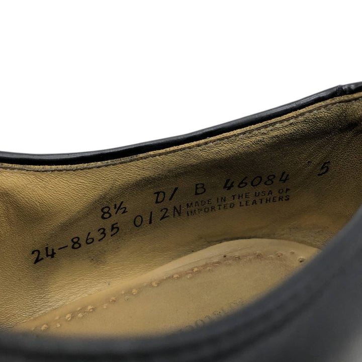 Johnston & Murphy Aristocraft Straight Tip Shoes, Made in USA, Size 8 1/2D Men's 26.5cm genuine leather black type Vintage Second Hand