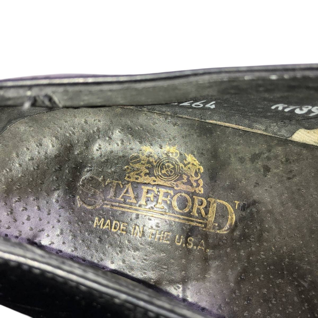 Stafford U-tip shoes, made in the USA, size 9 1/2D Men's 27.5cm unclear black type Vintage Second Hand