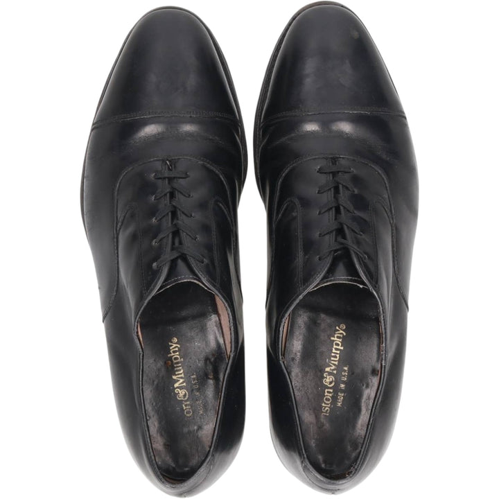 Johnston & Murphy straight-tip shoes, made in the USA, size 10 D Men's 28.0cm unclear black type Vintage Second Hand