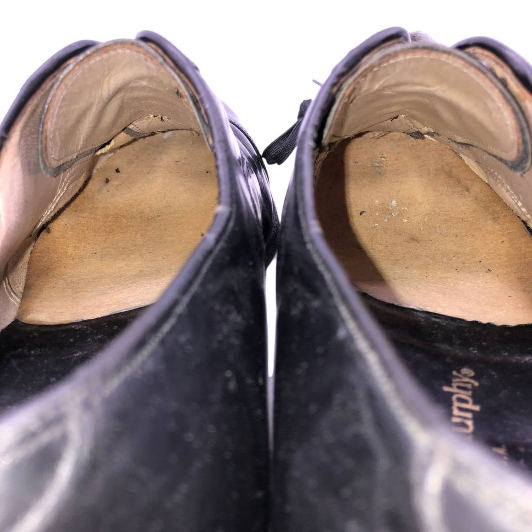Johnston & Murphy straight-tip shoes, made in the USA, size 10 D Men's 28.0cm unclear black type Vintage Second Hand