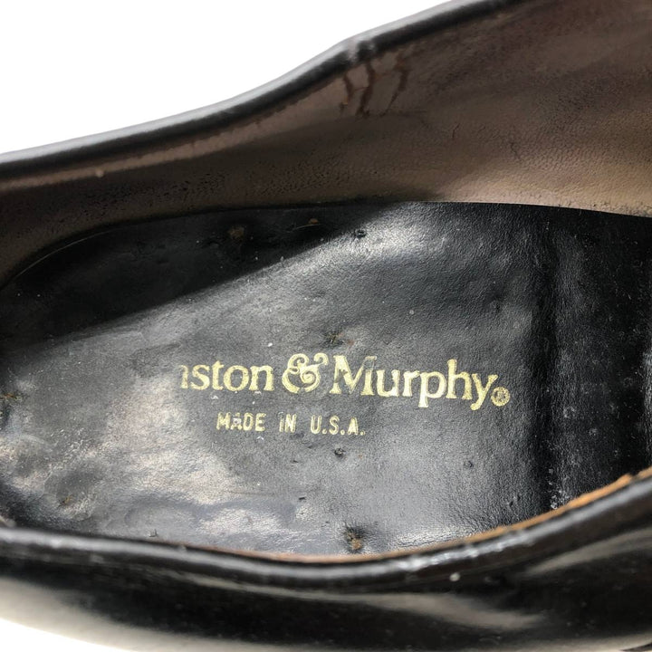 Johnston & Murphy straight-tip shoes, made in the USA, size 10 D Men's 28.0cm unclear black type Vintage Second Hand