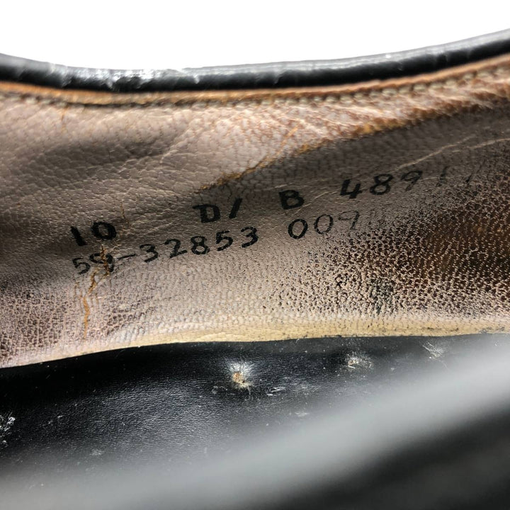 Johnston & Murphy straight-tip shoes, made in the USA, size 10 D Men's 28.0cm unclear black type Vintage Second Hand