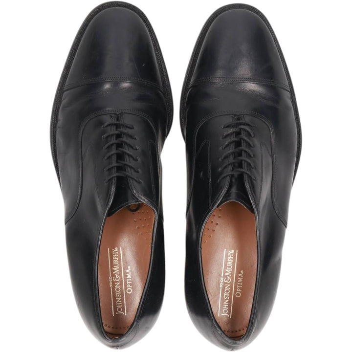 Johnston & Murphy OPTIMA Straight Tip Shoes, Size 9C Men's 27.0cm unclear black type Vintage Second Hand