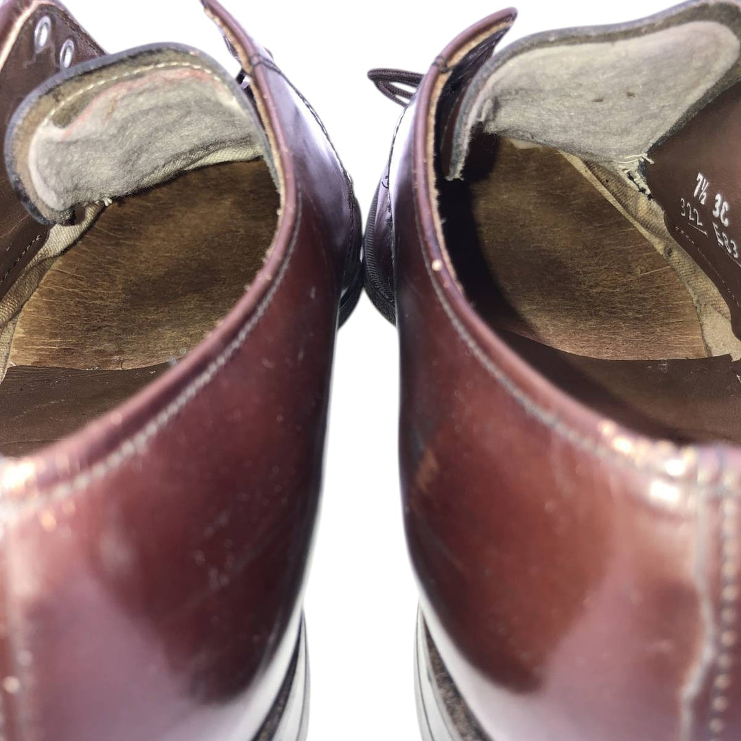 EATON U-tip shoes, made in Canada, size 7 1/2 (3E) Men's 26.5cm unclear red type reddish brown Vintage Second Hand