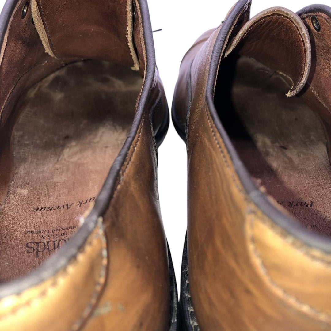 Allen Edmonds Park Avenue Straight Tip Shoes, Made in USA, Size 9D Men's 27.0cm unclear brown type Vintage Second Hand