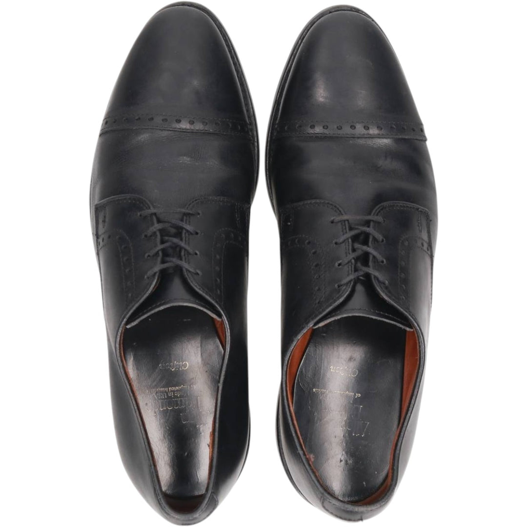 Allen Edmonds CLIFTON Straight Tip Shoes, Made in USA, Size 8D Men's 26.0cm unclear black type Vintage Second Hand