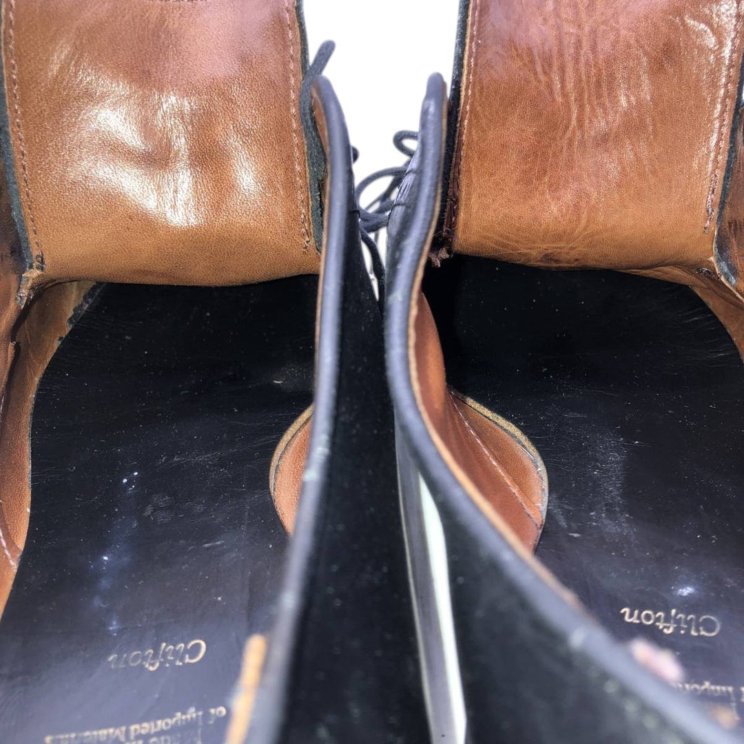 Allen Edmonds CLIFTON Straight Tip Shoes, Made in USA, Size 8D Men's 26.0cm unclear black type Vintage Second Hand