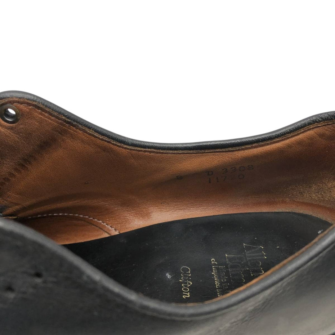 Allen Edmonds CLIFTON Straight Tip Shoes, Made in USA, Size 8D Men's 26.0cm unclear black type Vintage Second Hand