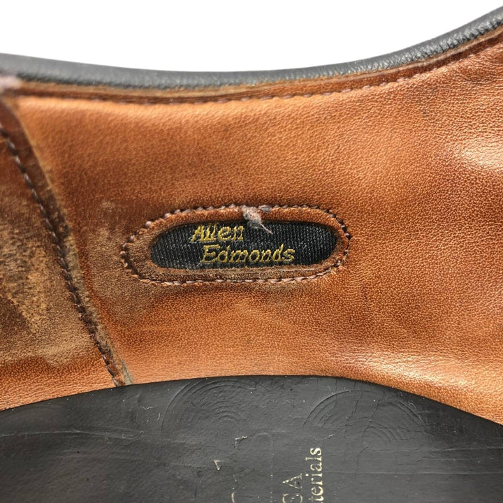Allen Edmonds CLIFTON Straight Tip Shoes, Made in USA, Size 8D Men's 26.0cm unclear black type Vintage Second Hand