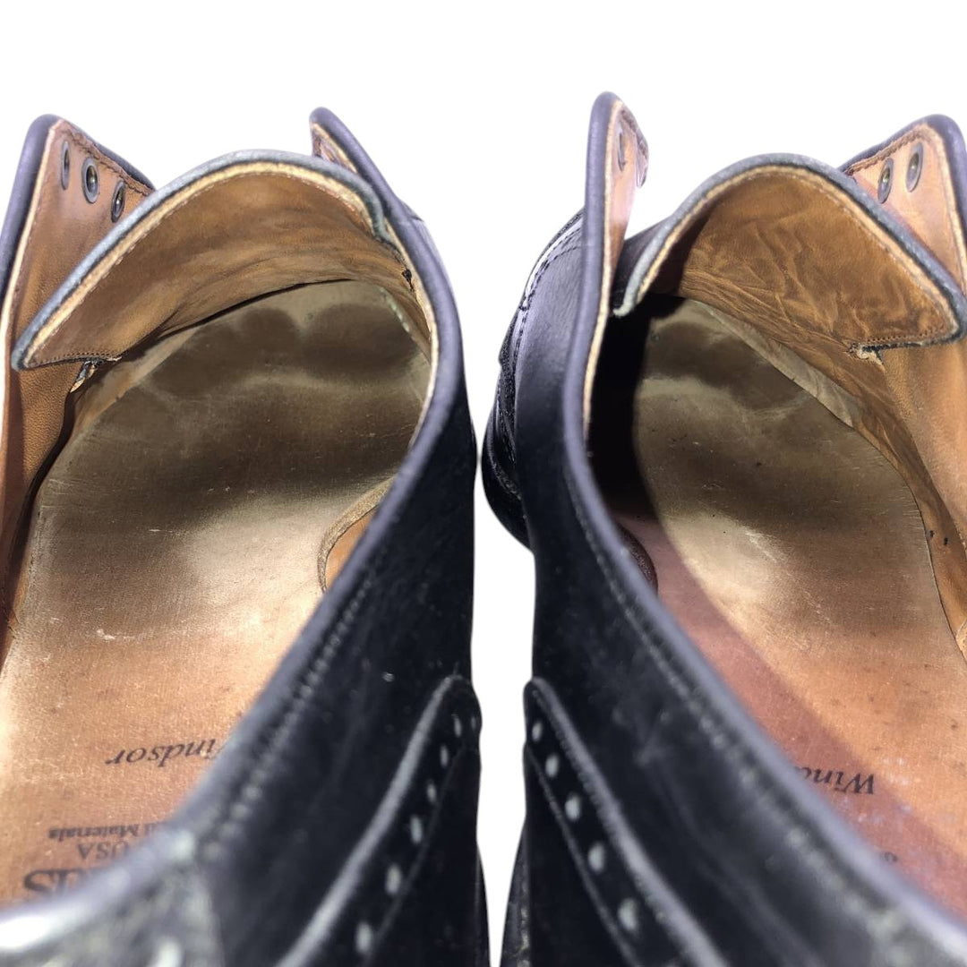 Allen Edmonds WINDSOR wingtip shoes, made in the USA, size 8 1/2 E Men's 26.5cm unclear black type Vintage Second Hand