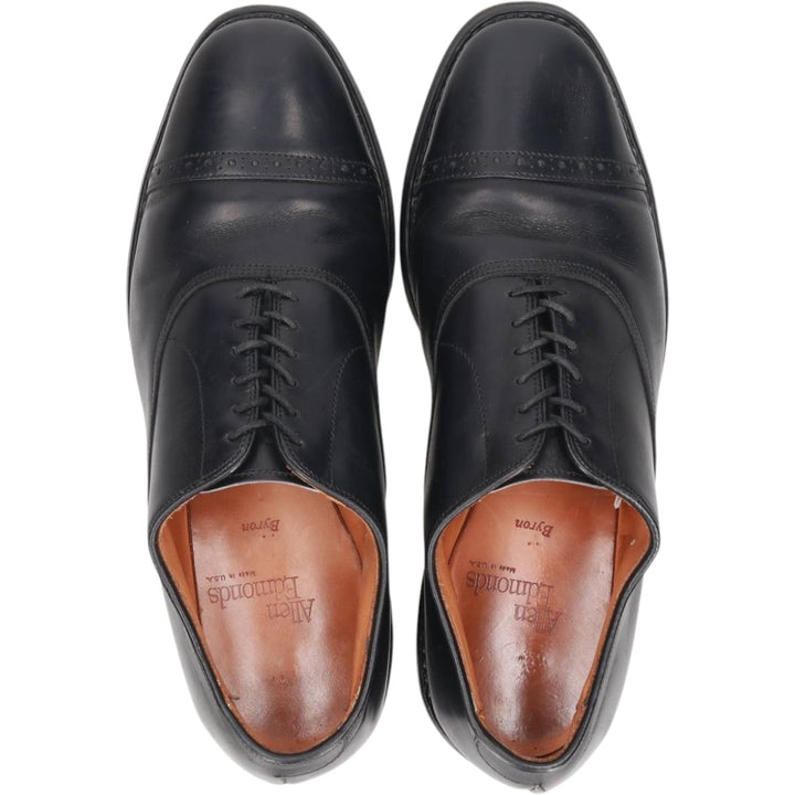Allen Edmonds Byron Straight Tip Shoes, Made in USA, Size 8 D Men's 26.0cm unclear black type Vintage Second Hand