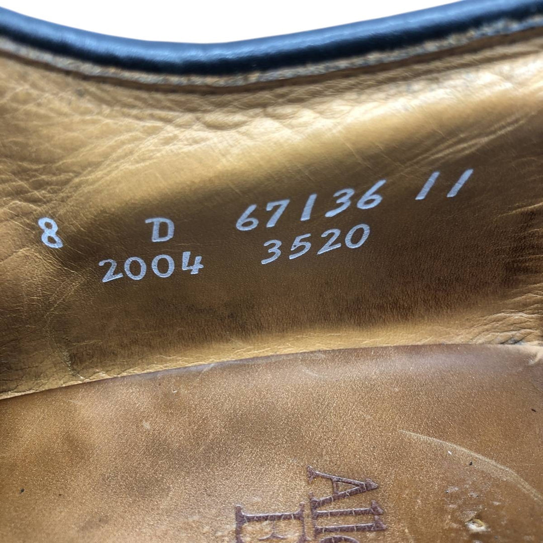 Allen Edmonds Byron Straight Tip Shoes, Made in USA, Size 8 D Men's 26.0cm unclear black type Vintage Second Hand
