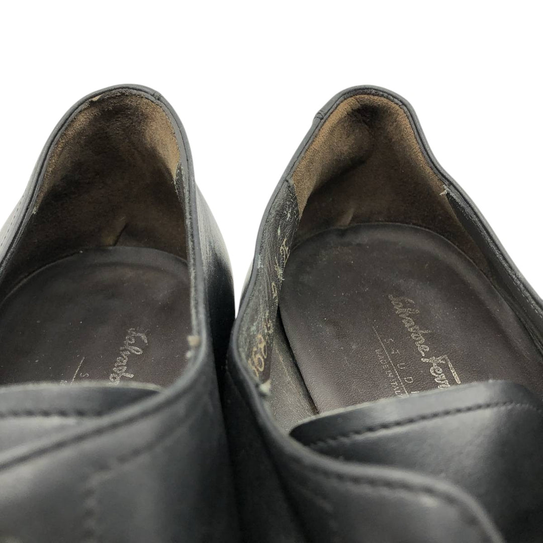Salvatore Ferragamo straight-tip shoes, made in Italy, size 9 1/2 (2E). Men's 27.5cm unclear black type Vintage Second Hand