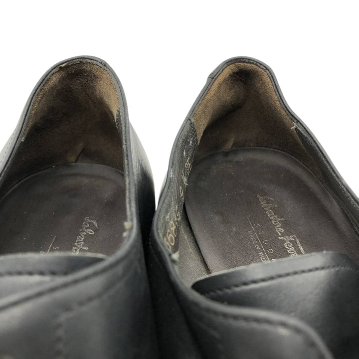 Salvatore Ferragamo straight-tip shoes, made in Italy, size 9 1/2 (2E). Men's 27.5cm unclear black type Vintage Second Hand
