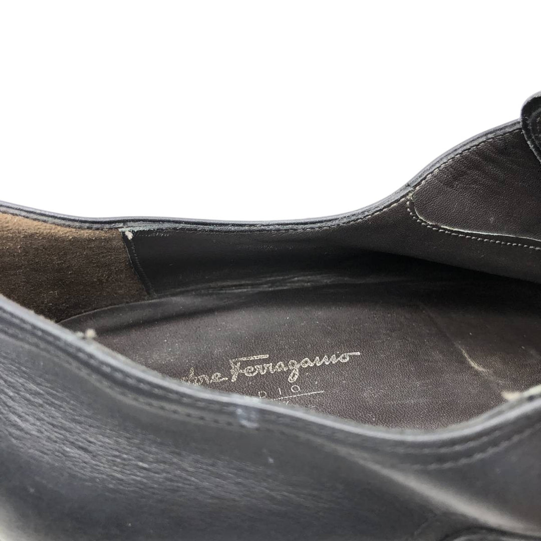 Salvatore Ferragamo straight-tip shoes, made in Italy, size 9 1/2 (2E). Men's 27.5cm unclear black type Vintage Second Hand