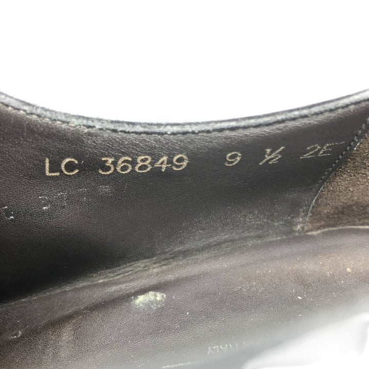 Salvatore Ferragamo straight-tip shoes, made in Italy, size 9 1/2 (2E). Men's 27.5cm unclear black type Vintage Second Hand