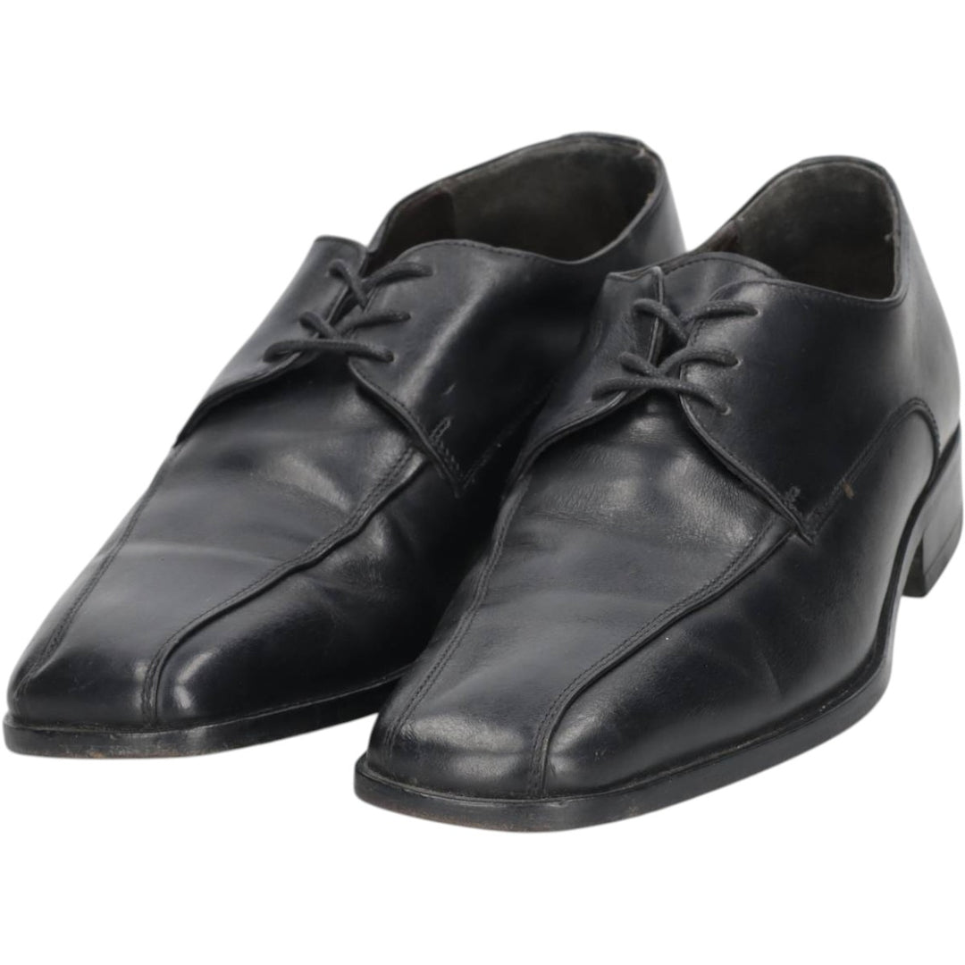 Loake plain toe shoes, size 7 Men's 25.5cm genuine leather black type Vintage Second Hand
