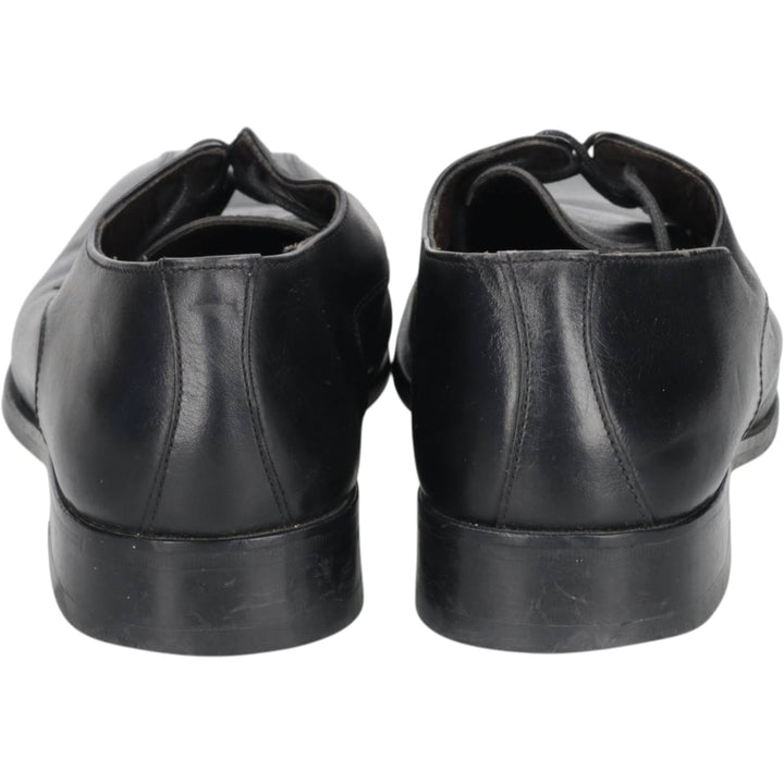 Loake plain toe shoes, size 7 Men's 25.5cm genuine leather black type Vintage Second Hand