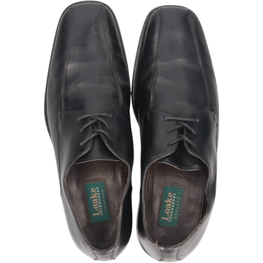 Loake plain toe shoes, size 7 Men's 25.5cm genuine leather black type Vintage Second Hand