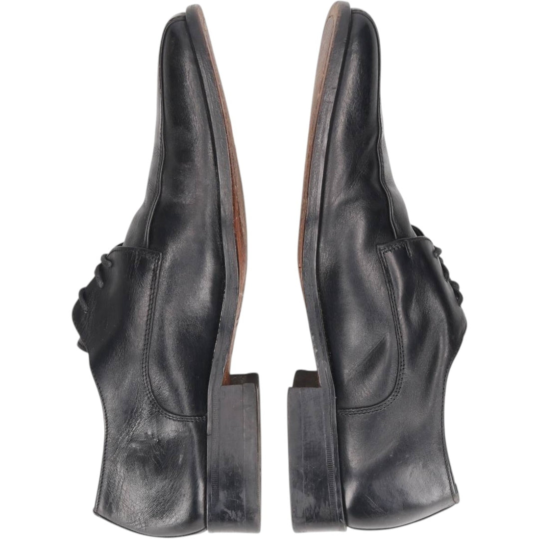 Loake plain toe shoes, size 7 Men's 25.5cm genuine leather black type Vintage Second Hand