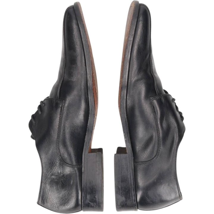 Loake plain toe shoes, size 7 Men's 25.5cm genuine leather black type Vintage Second Hand