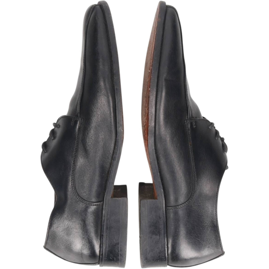 Loake plain toe shoes, size 7 Men's 25.5cm genuine leather black type Vintage Second Hand