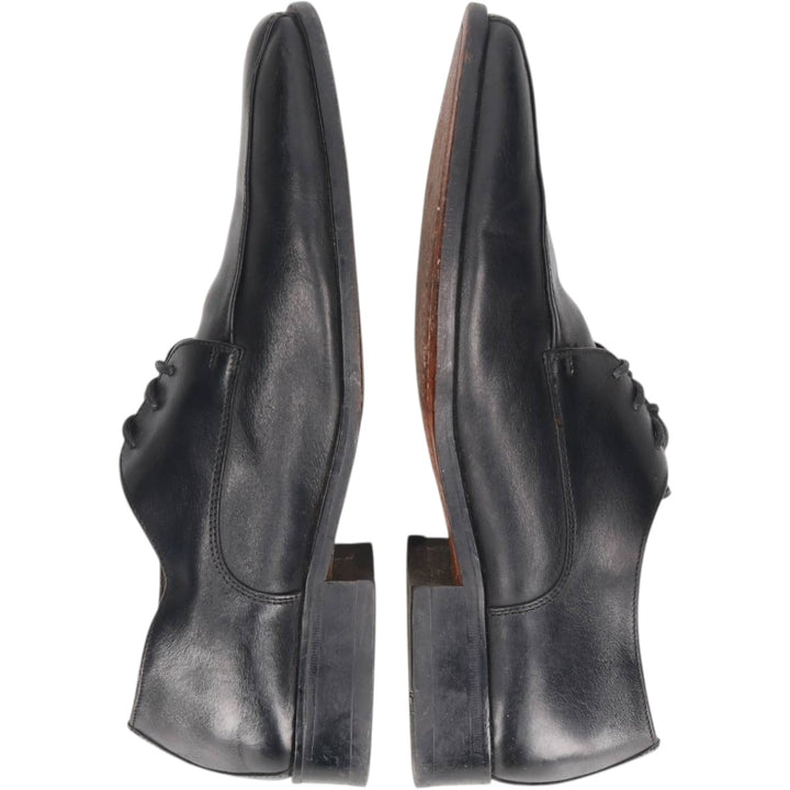 Loake plain toe shoes, size 7 Men's 25.5cm genuine leather black type Vintage Second Hand