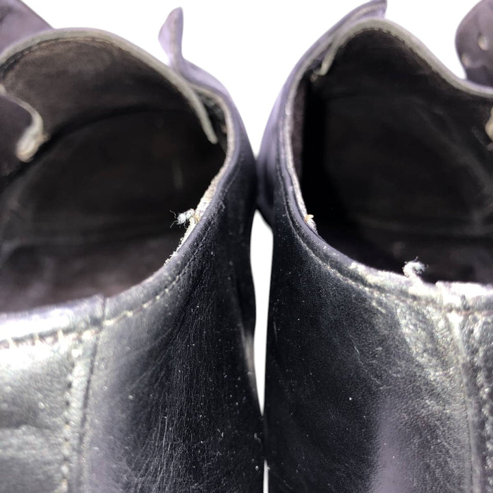 Loake plain toe shoes, size 7 Men's 25.5cm genuine leather black type Vintage Second Hand
