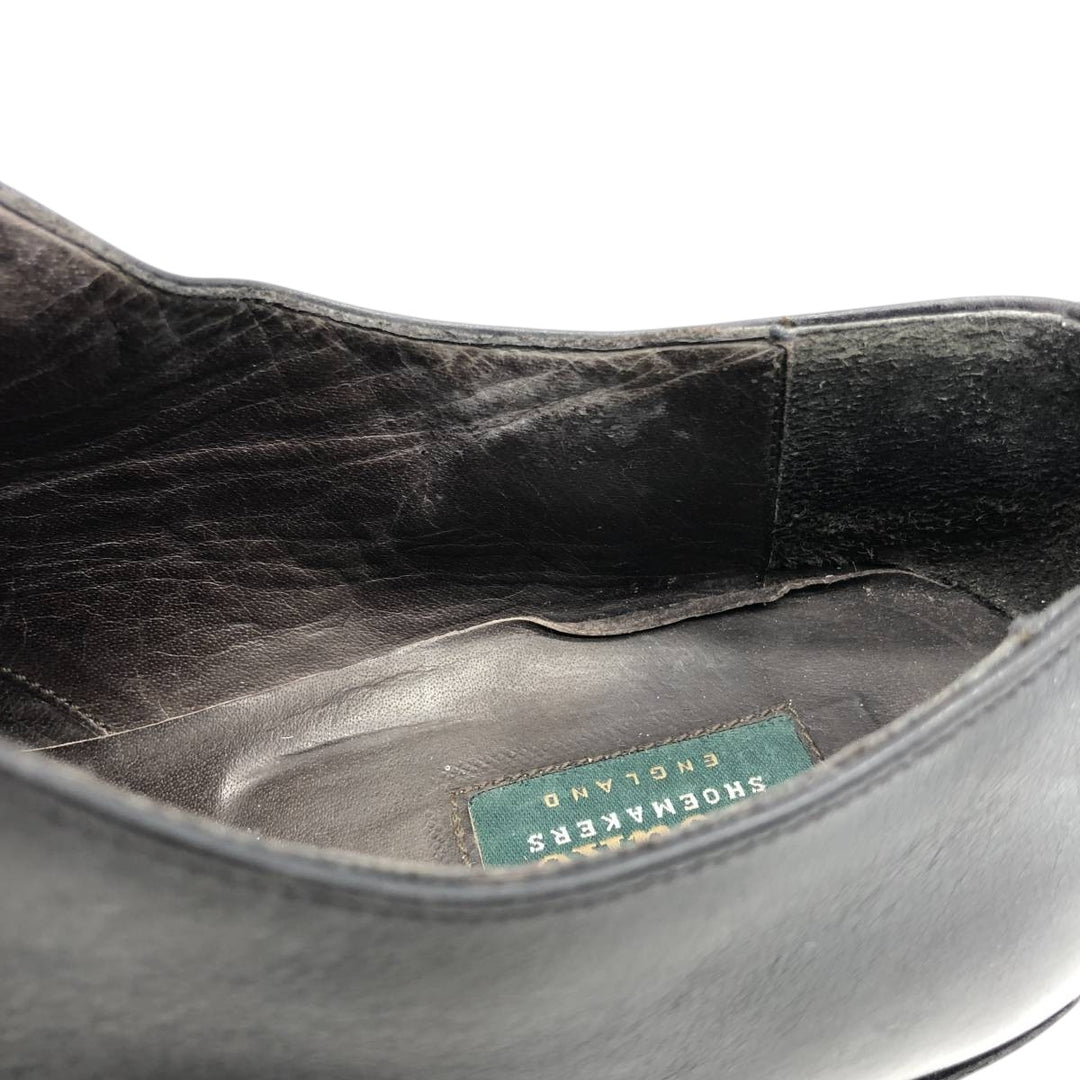 Loake plain toe shoes, size 7 Men's 25.5cm genuine leather black type Vintage Second Hand