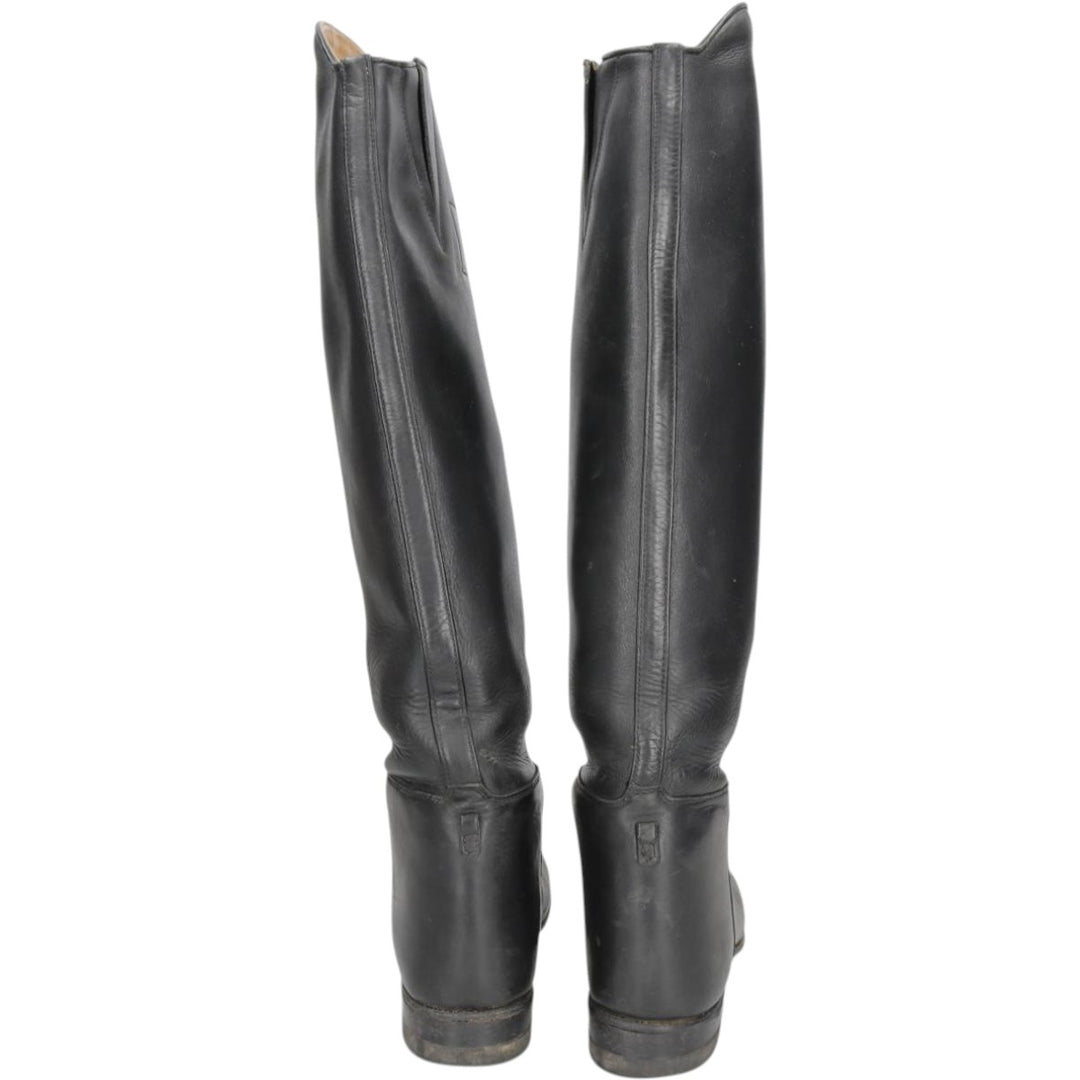 Long boots, size 7 1/2 Women's 25.0cm unclear black type Vintage Second Hand