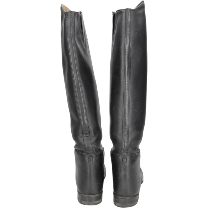 Long boots, size 7 1/2 Women's 25.0cm unclear black type Vintage Second Hand