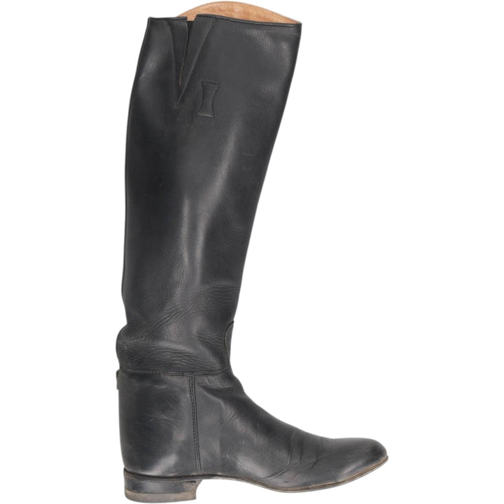 Long boots, size 7 1/2 Women's 25.0cm unclear black type Vintage Second Hand