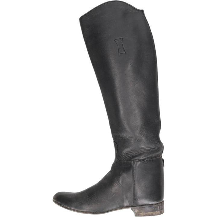 Long boots, size 7 1/2 Women's 25.0cm unclear black type Vintage Second Hand
