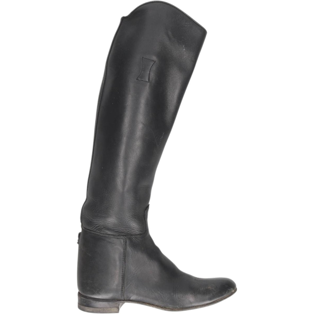 Long boots, size 7 1/2 Women's 25.0cm unclear black type Vintage Second Hand