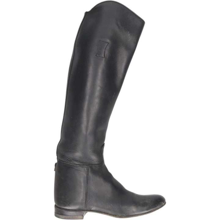 Long boots, size 7 1/2 Women's 25.0cm unclear black type Vintage Second Hand