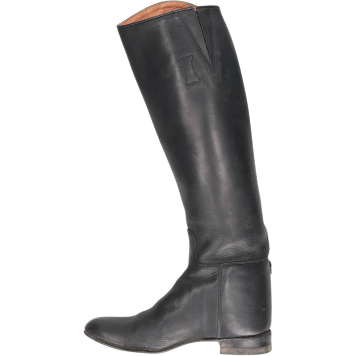Long boots, size 7 1/2 Women's 25.0cm unclear black type Vintage Second Hand