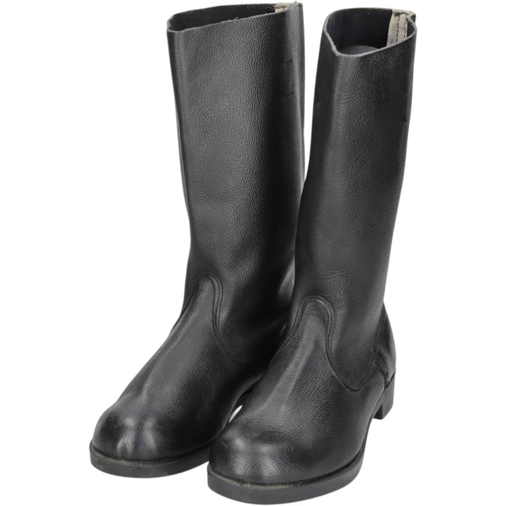 East German military boots (jackboots) Men's 28.0cm unclear black type Vintage Second Hand