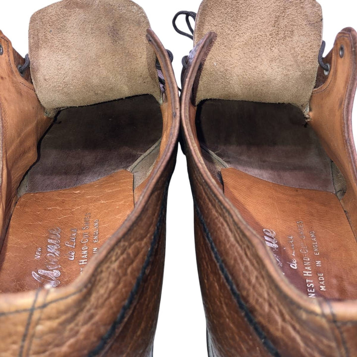 NEW AVENUE Plain Toe Shoes, Made in England, Size 9 Men's 27.5cm unclear brown type Vintage Second Hand