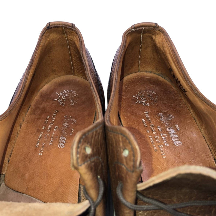 NEW AVENUE Plain Toe Shoes, Made in England, Size 9 Men's 27.5cm unclear brown type Vintage Second Hand